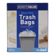 Member's Value Trash Bag Clear Small 100pcs 